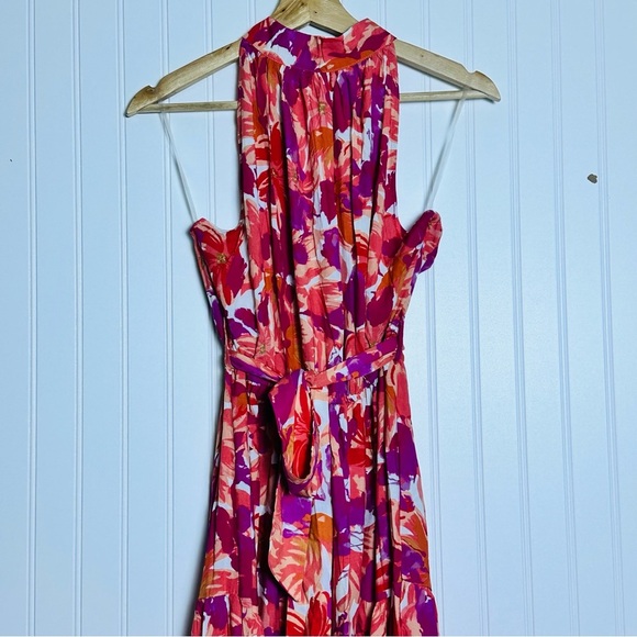 Petal and Pup Womens Caroline Maxi Dress Floral Multicolor Belted Halter Neck XL - Picture 7 of 10